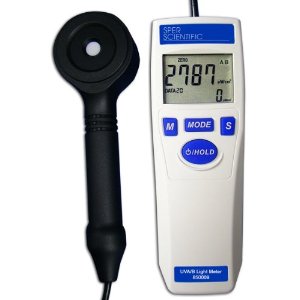Ultraviolet light meter for ghost hunting