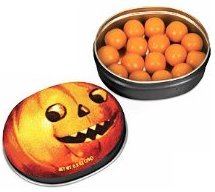 Pumpkin flavored gum & Jack-O-lantern Tin