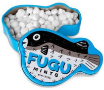 Deadly Fugu Mints in Fugu shaped Tin