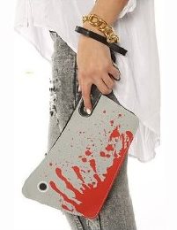 Christmas Gift Bloody Butcher Cleaver Clutch Purse