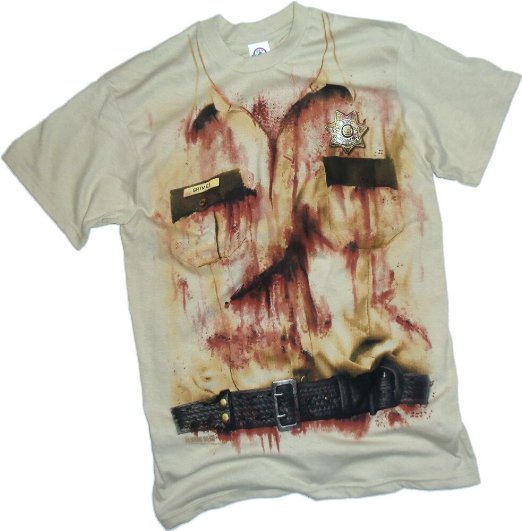 The Walking Dead Rick's Sheriff T-Shirt Lazy Halloween Costume