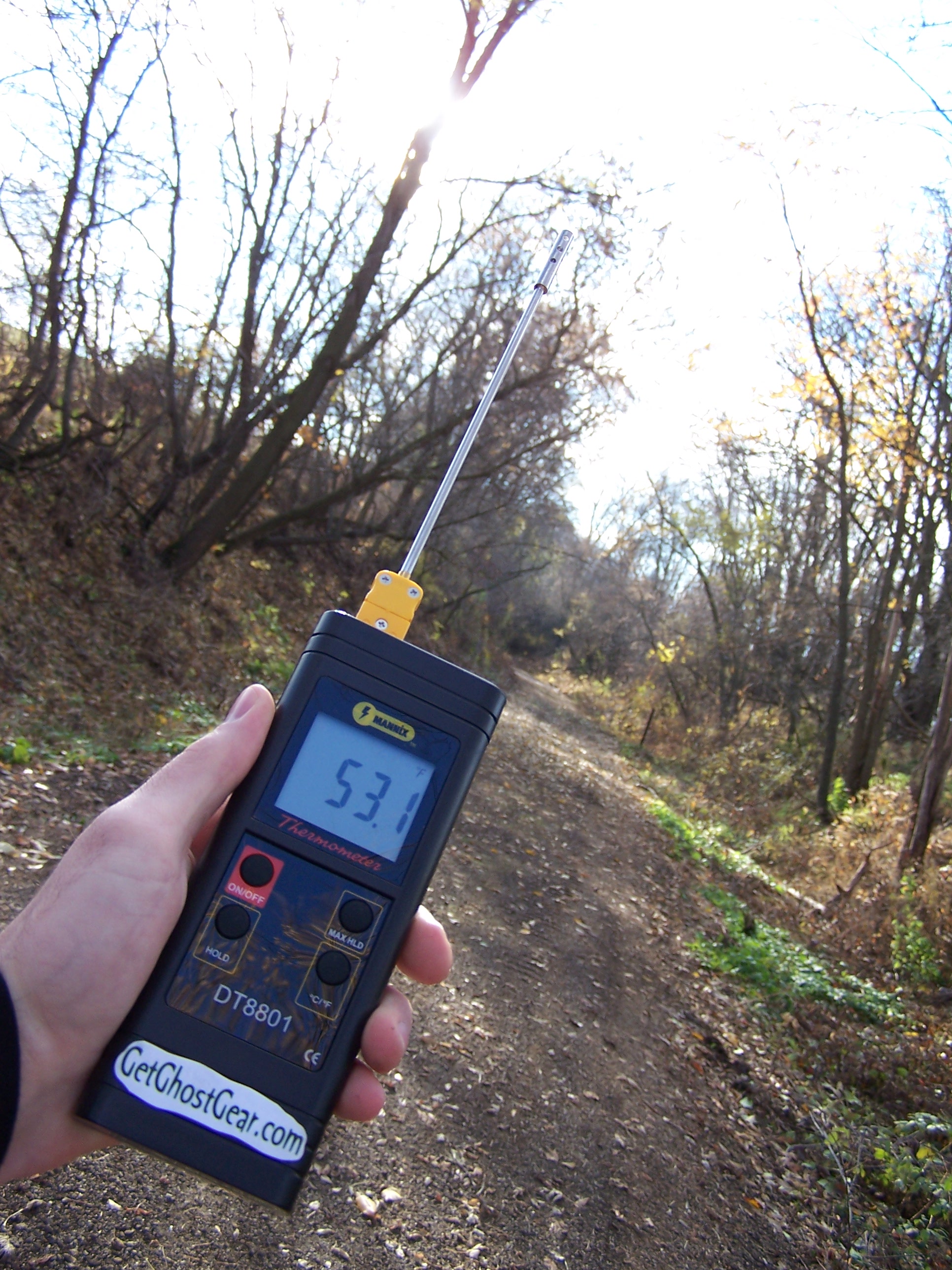 Digital thermometer using an air K-Type probe
