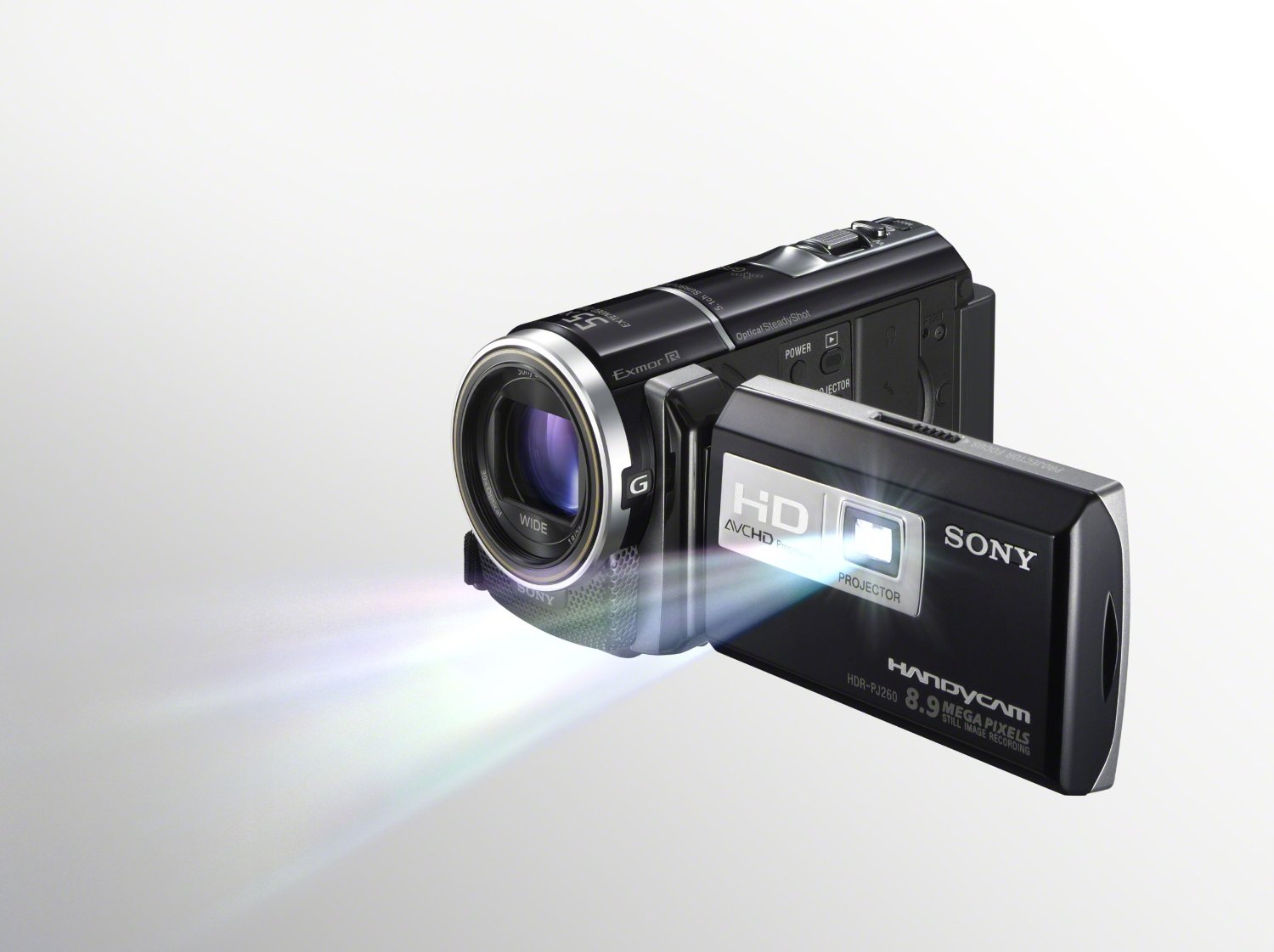Sony HD ghost hunting video camera with built in projector