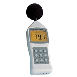 Sound level meter with wind screen for outdoor ghost hunts