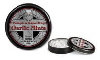Vampire repelling garlic mints in a cool tin